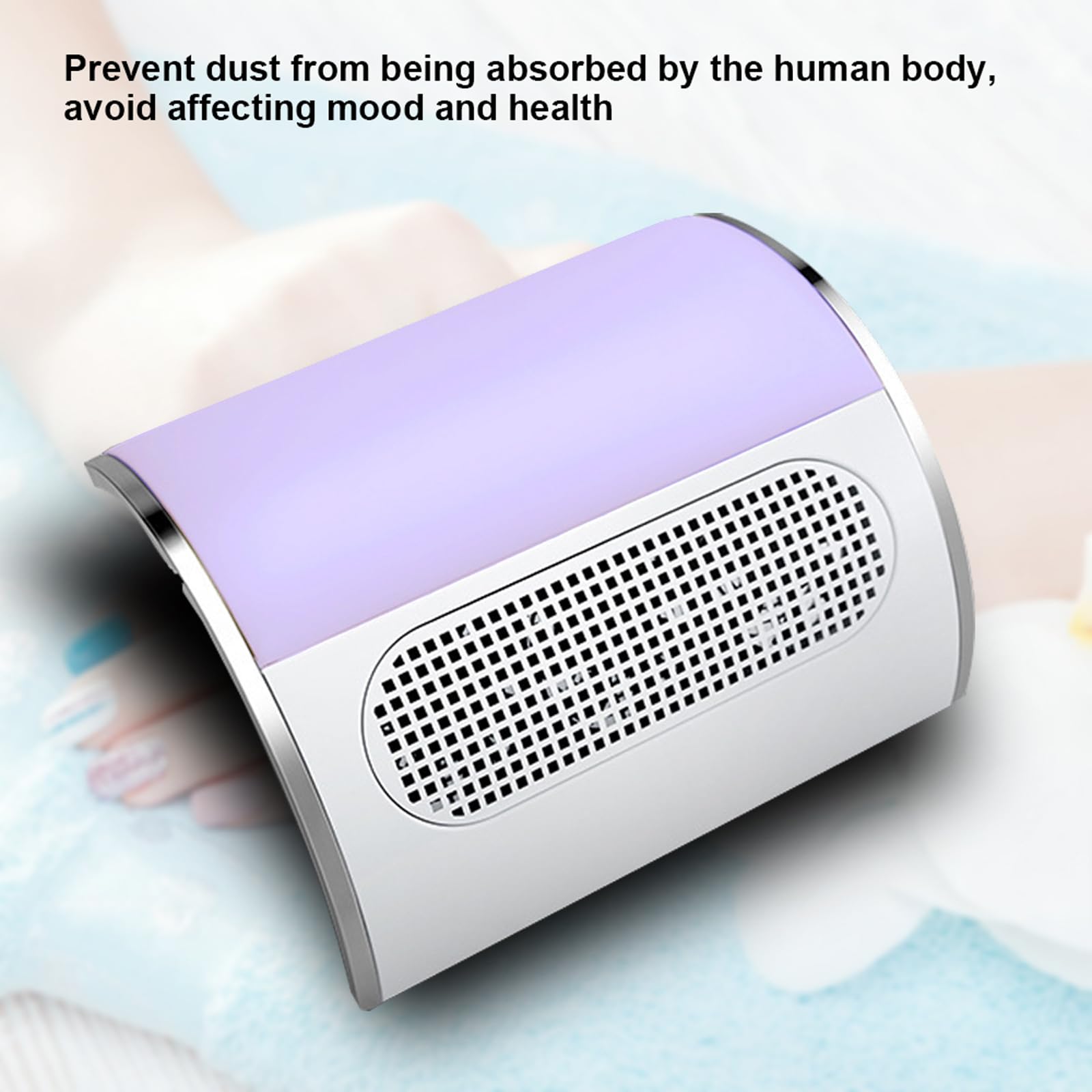 Hombasing Nail Dust Collector uses reusable filter pads for easy cleaning