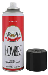 HOMBRE Red Deodorant 3-pack display image showcasing value and convenience.