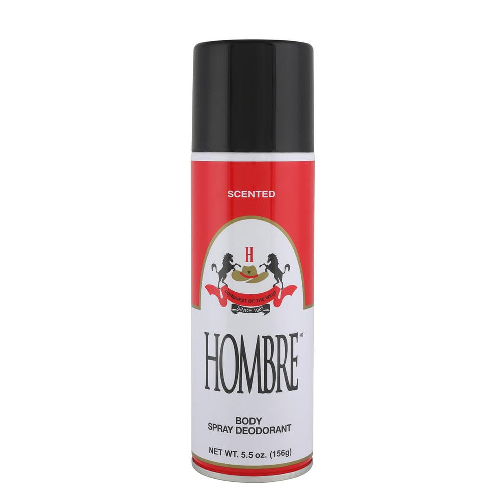 HOMBRE Red Deodorant Bottle Classic close-up for long-lasting odor protection.
