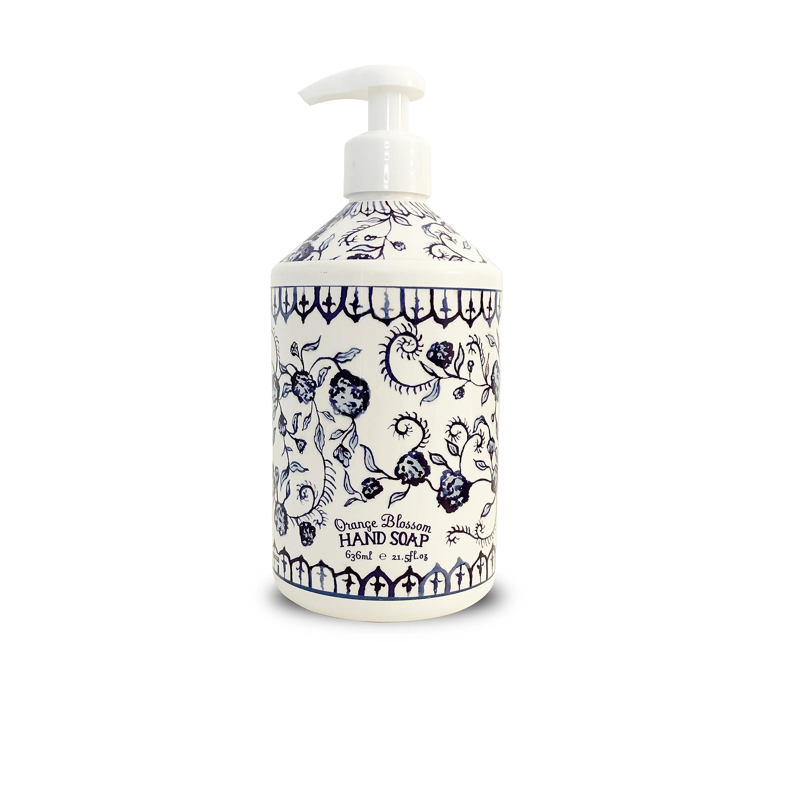 Home and Body Co Deruta orange blossom soap pump bottle, durable and decorative for everyday handcare