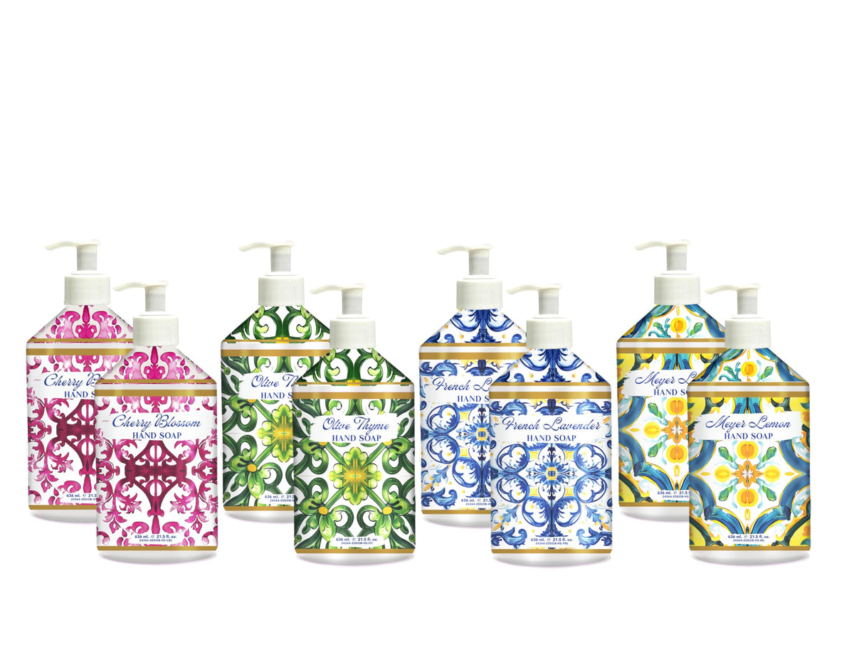 Home & Body Company Dolce Breeza Cherry Blossom hand soap bottle with pump for daily hand care