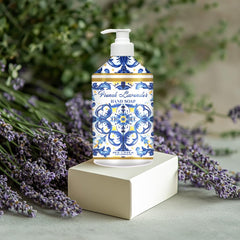 Home & Body Company Dolce Breeza Meyer Lemon hand soap bottle with pump adds sunny uplift