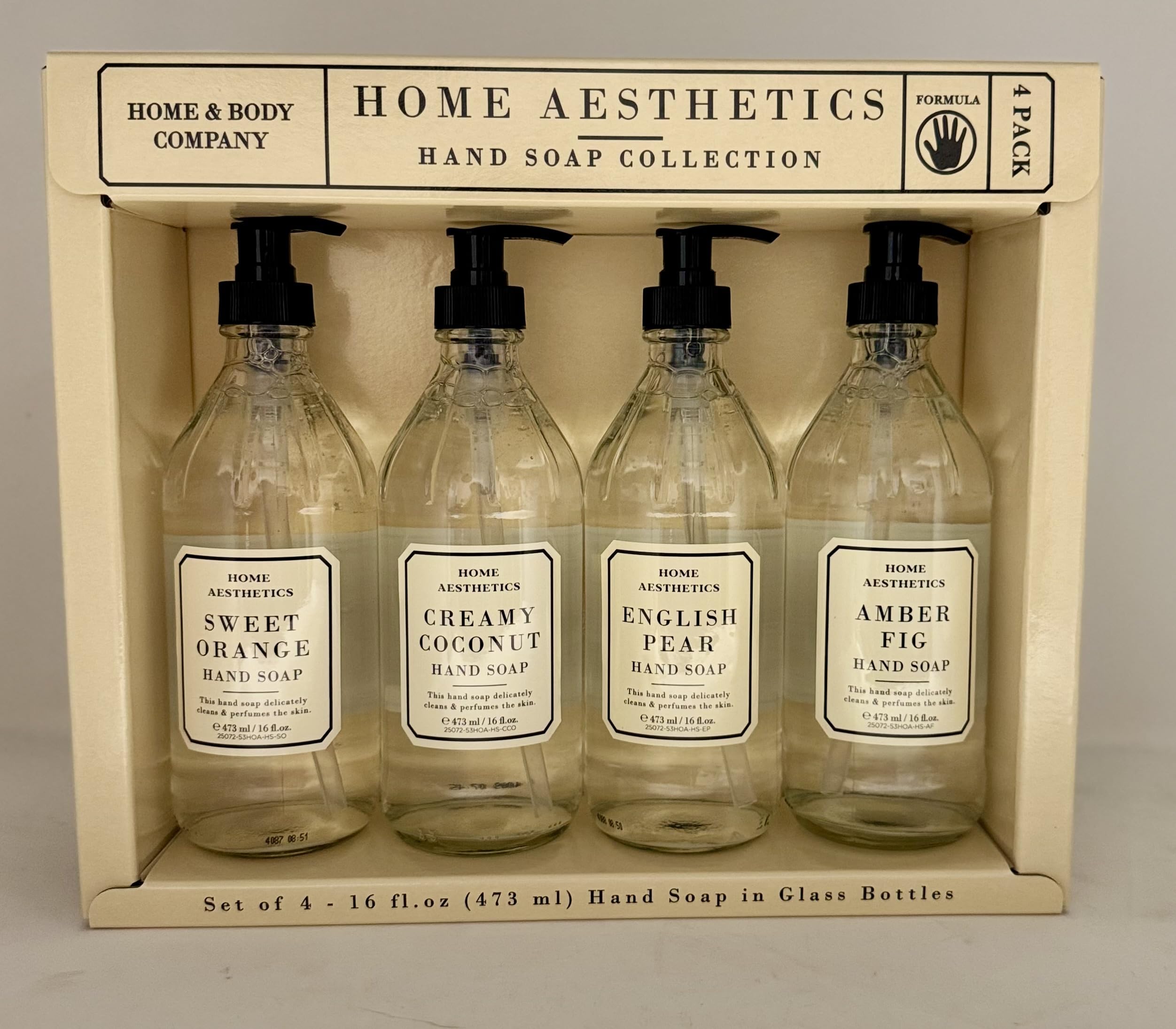 Home and Body Company hand wash Sweet Orange pour for daily moisturized cleansing.