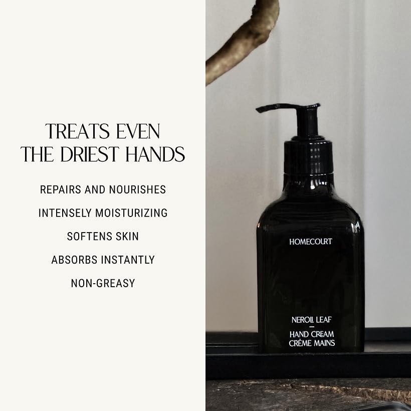 Homecourt hand cream in-use rub shows smooth application and nourished skin.