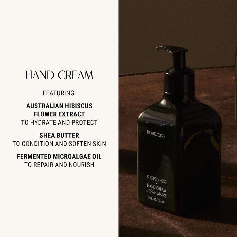 Homecourt hand cream texture swirl highlighting quick absorption.