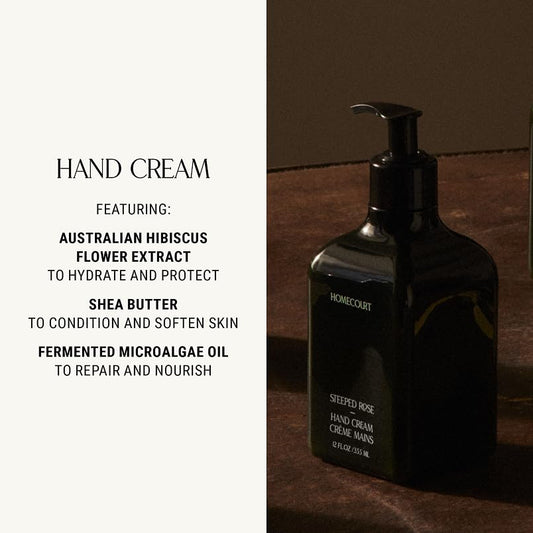 Homecourt hand cream texture swirl highlighting quick absorption.