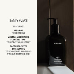 Homecourt Cece hand wash foam-lather highlights rich suds and hydrating feel.