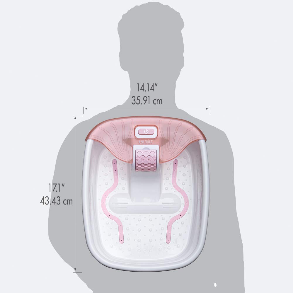Homedics Bubble Bliss Deluxe-Foot Spa pink theme adding a cozy home spa vibe