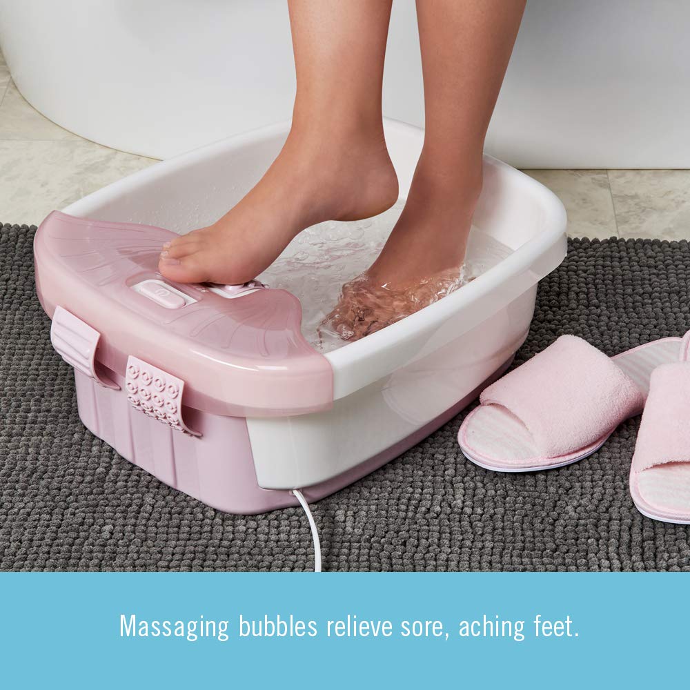 Homedics Bubble Bliss Deluxe-Foot Spa splash guard preventing spills during use