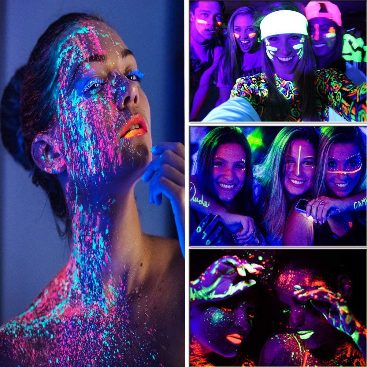 HomeHere Glow yellow neon face paint tube for bright party details
