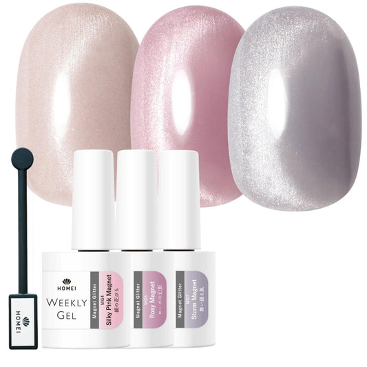 HoMei Weekly Gel holographic bottle shot for fast, easy removal