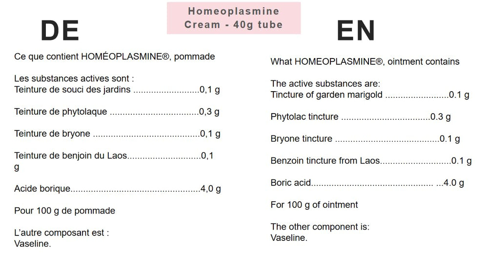 Hand holding Homeoplasmine XL 40g tube for convenient use