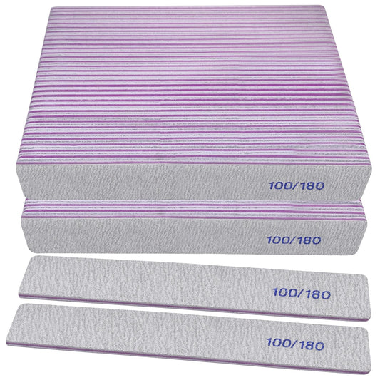 HomeyEra nail files front view with 100/180 grit for natural or acrylic nails