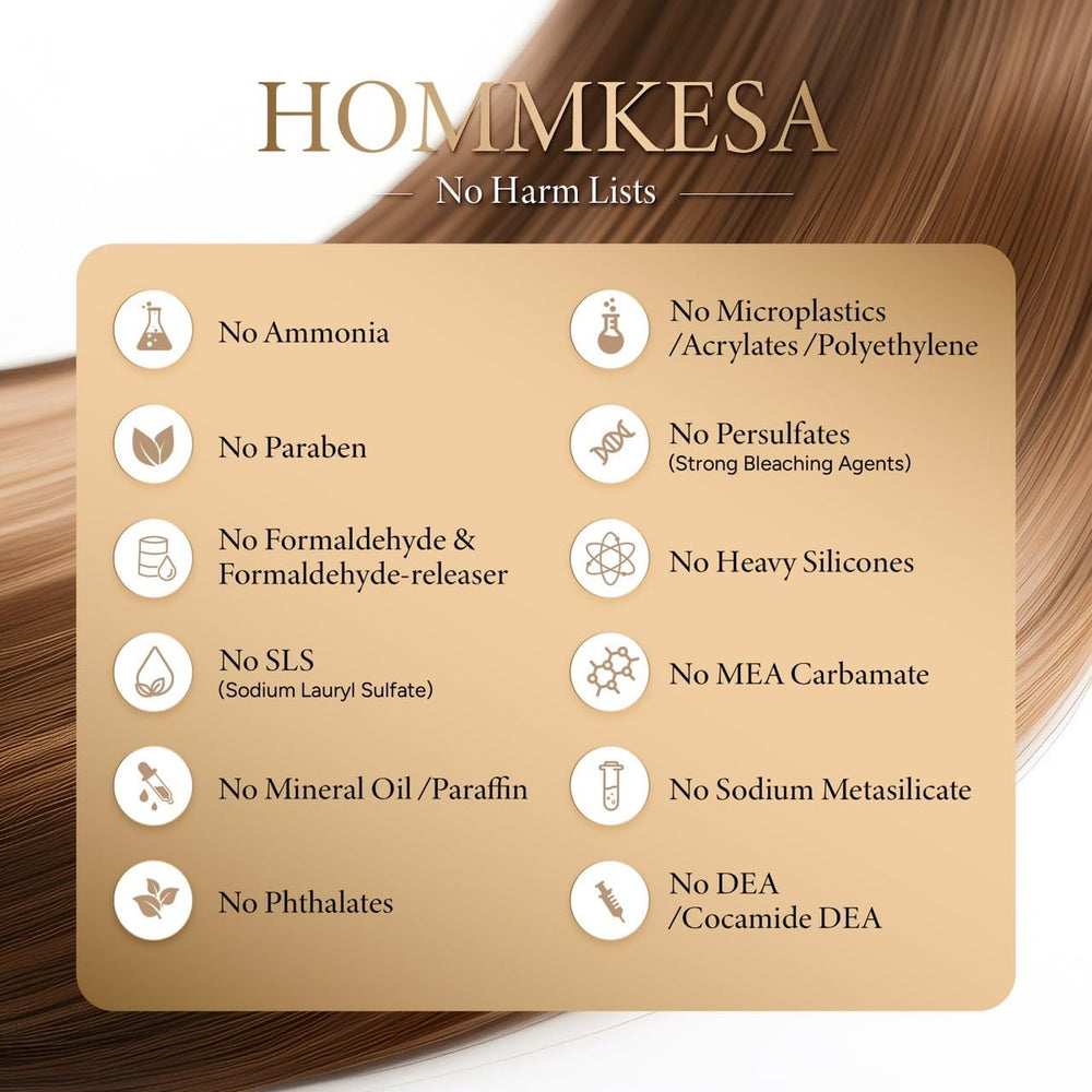 Hommkesa color result on grey hair for a balanced, natural look.