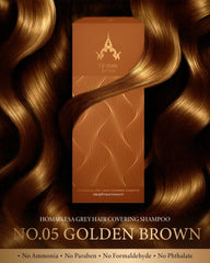 Hommkesa golden brown shade swatch for natural looking color.