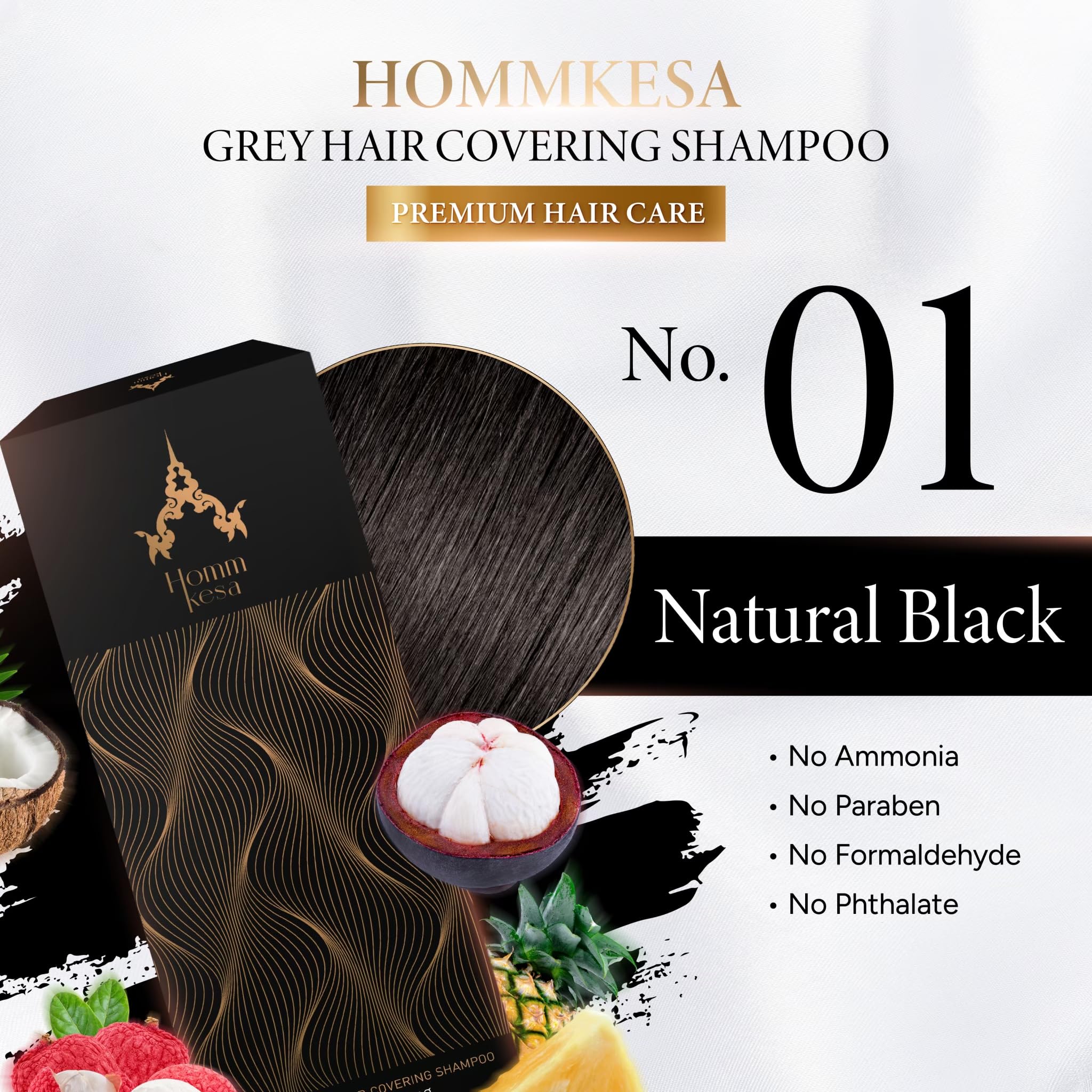 Hommkesa foam lather demonstrates gentle application and even color.