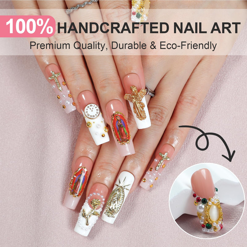 Homsera Celestial Sanctuary nails with halo accent for refined occasions