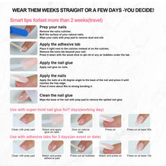 Homsera flexible ABS nails provide natural-looking, comfortable fit