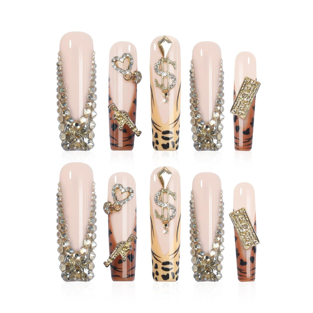 Homsera gilded wild spot nails pack for at-home manicure