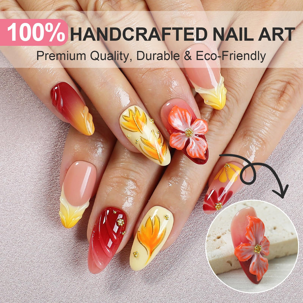 Homsera almond nails with French tips provide quick, chic style at home.