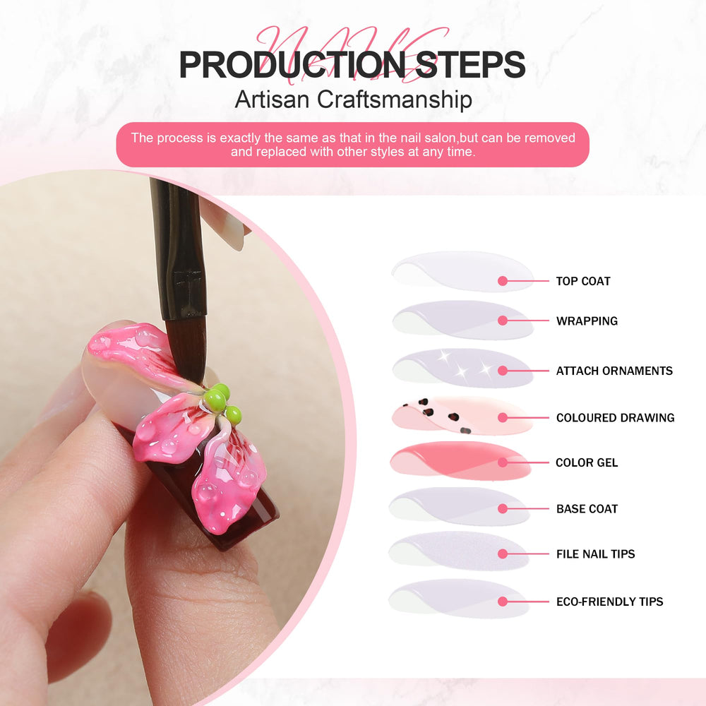 Homsera handmade press-on nails with artisan design for quick salon-worthy manicures