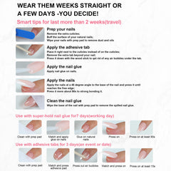 Homsera nail file and manicure stick help shaping and prep before application.