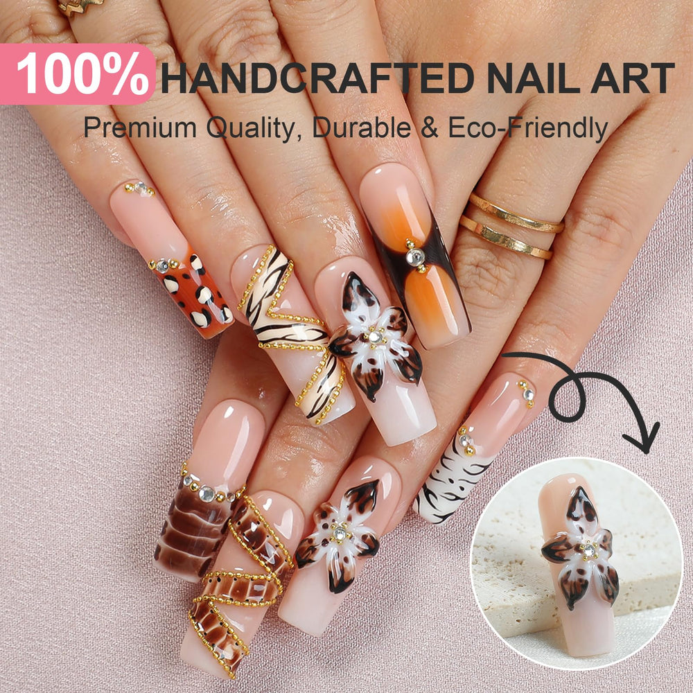 Homsera handmade designs showcase hand-painted details for a unique salon-inspired look.