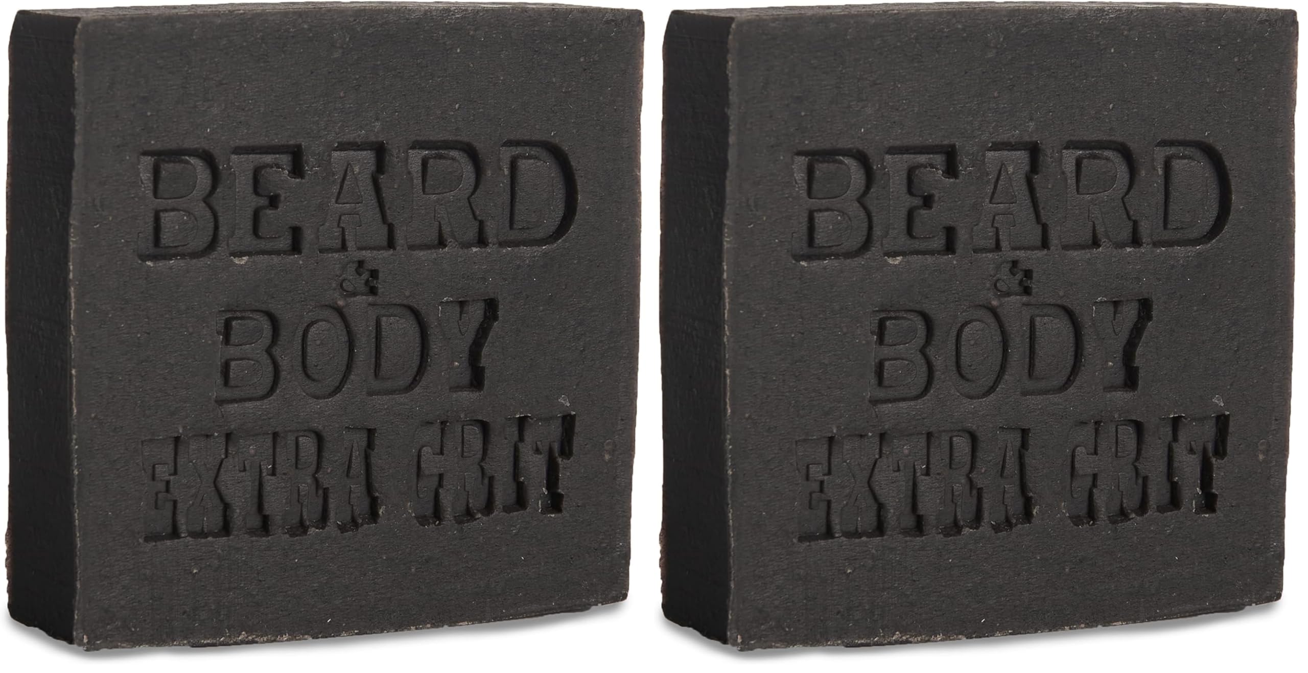 Honest Amish beard and body soap extra grit two-bar pack for exfoliating cleanse