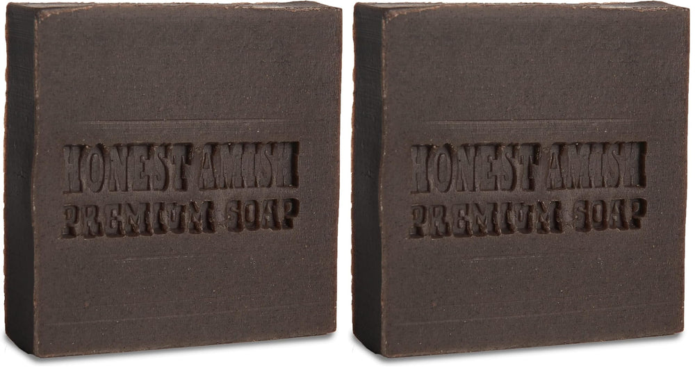 Honest Amish Patchouli and Bark soap bar pack 2 packaging showing natural handmade presentation