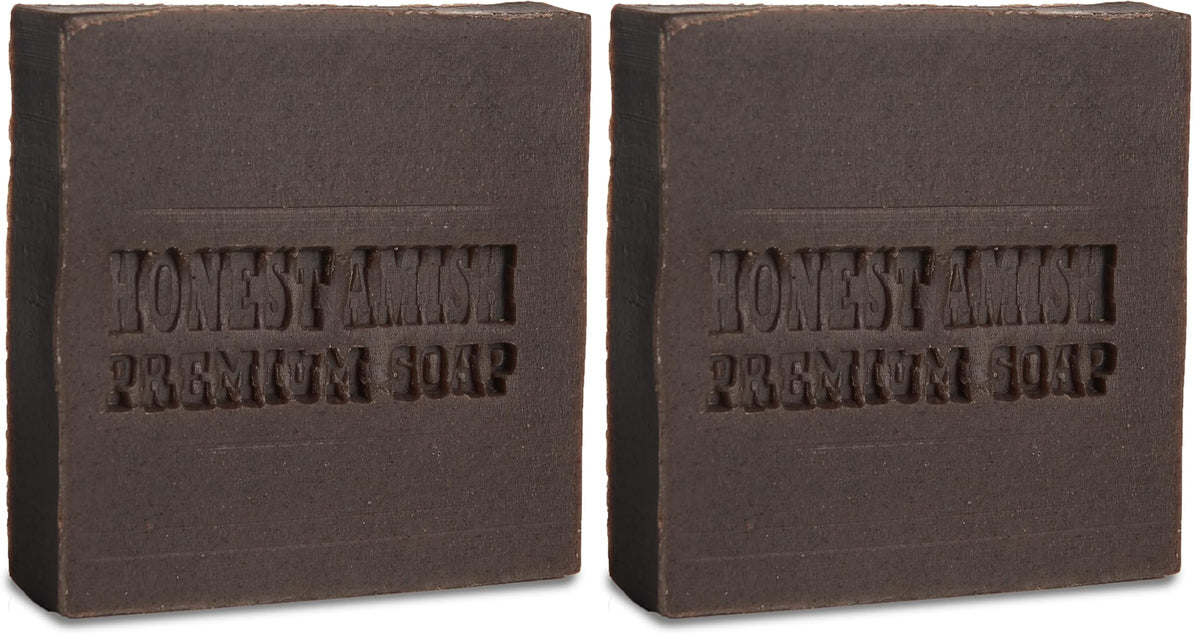 Honest Amish Patchouli and Bark soap bar pack 2 packaging showing natural handmade presentation