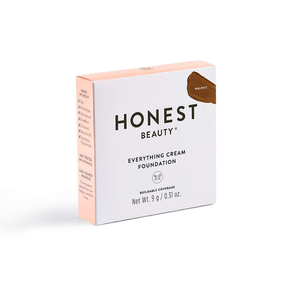 Honest Everything Cream Foundation Compact texture blended on skin for even tone