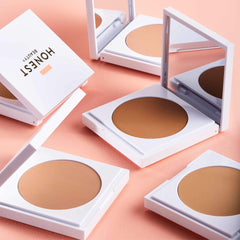 Honest Everything Cream Foundation Compact swatch displays seamless demi matte finish
