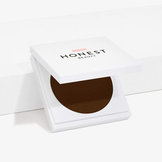 Honest Everything Cream Foundation Compact Walnut closed cap shows shade for on the go