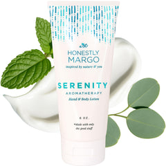 Honestly Margo Aromatherapy Lotion bottle pump demonstrates quick-absorbing hydration for daily use