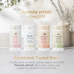 Honestly pHresh 24-hour odor protection at a glance