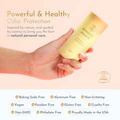 Honestly pHresh Ginger Agave glides on skin with a clear finish