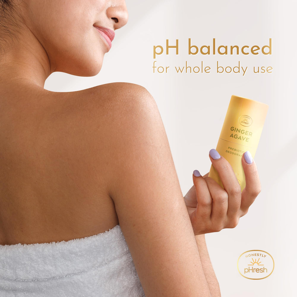 Honestly pHresh Ginger Agave product shown for whole-body use