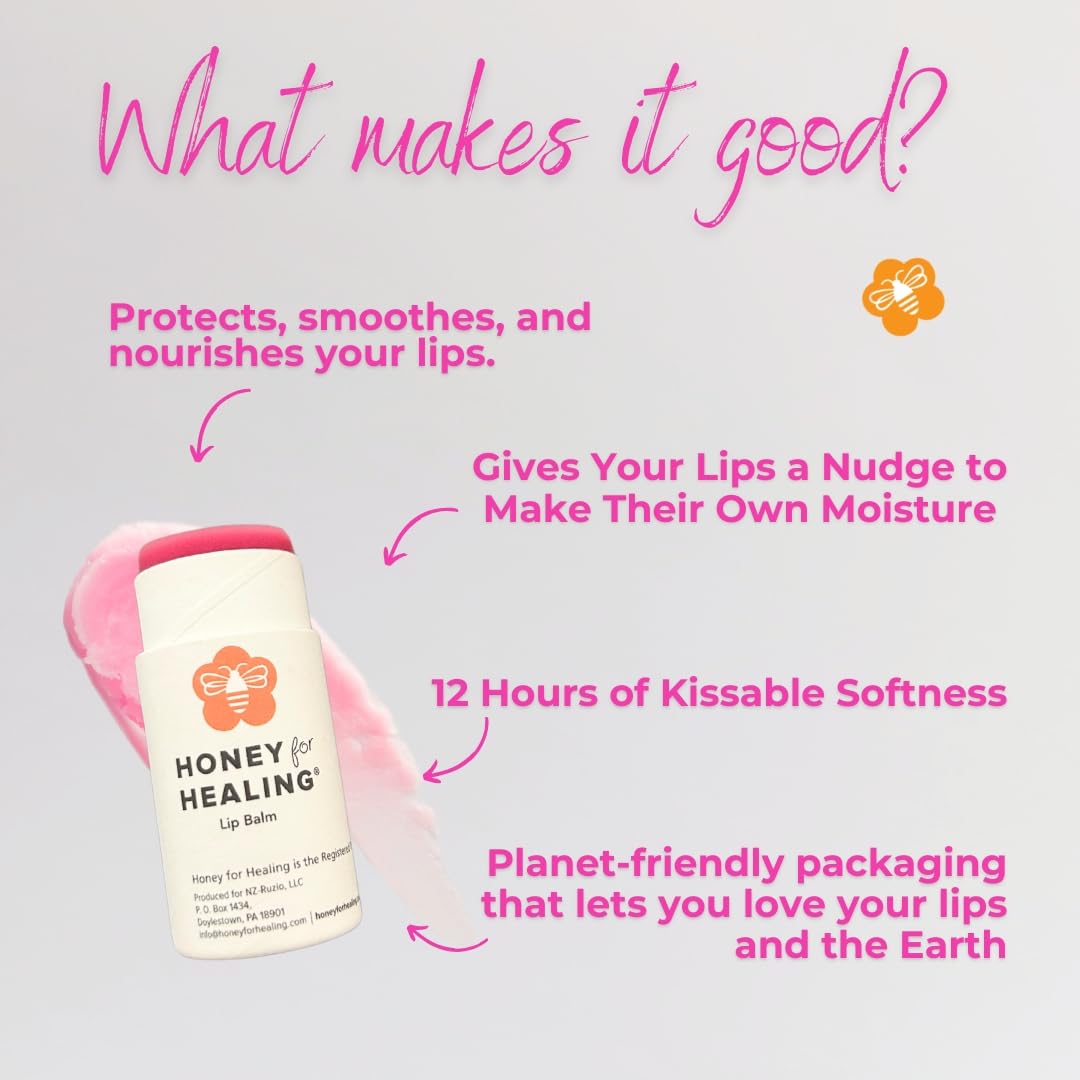 Honey for Healing Manuka Lip Balm 12+ hour moisture thanks to beeswax and UMF.