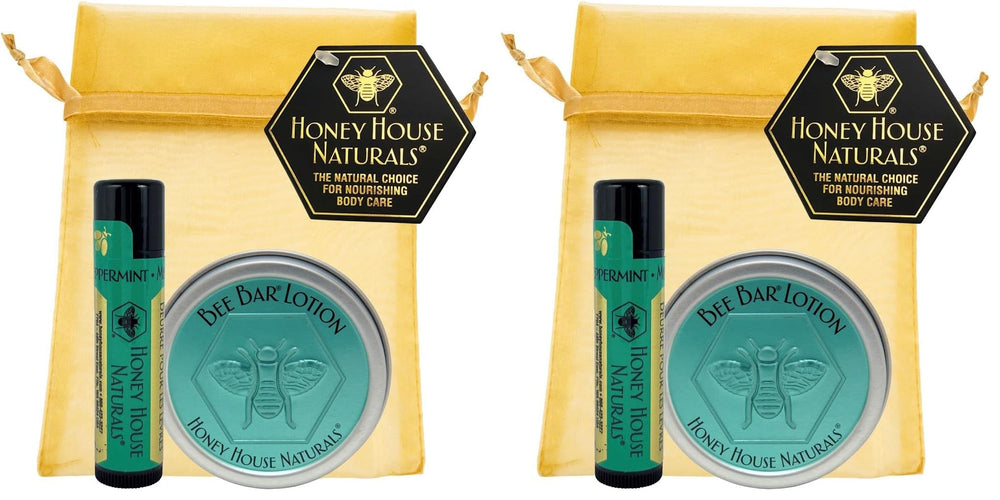Honey House Naturals Bee Bar is applied to hands for lasting moisture.