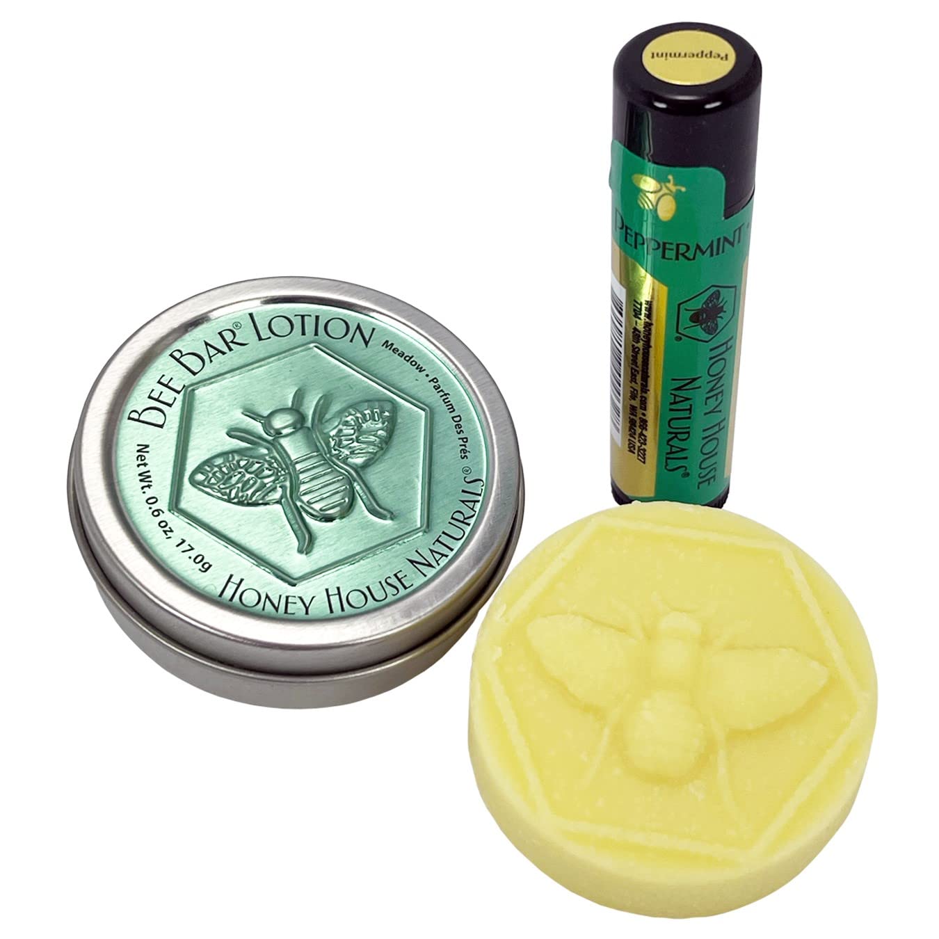 Gift-ready Honey House Naturals organza bag with this two-piece set.