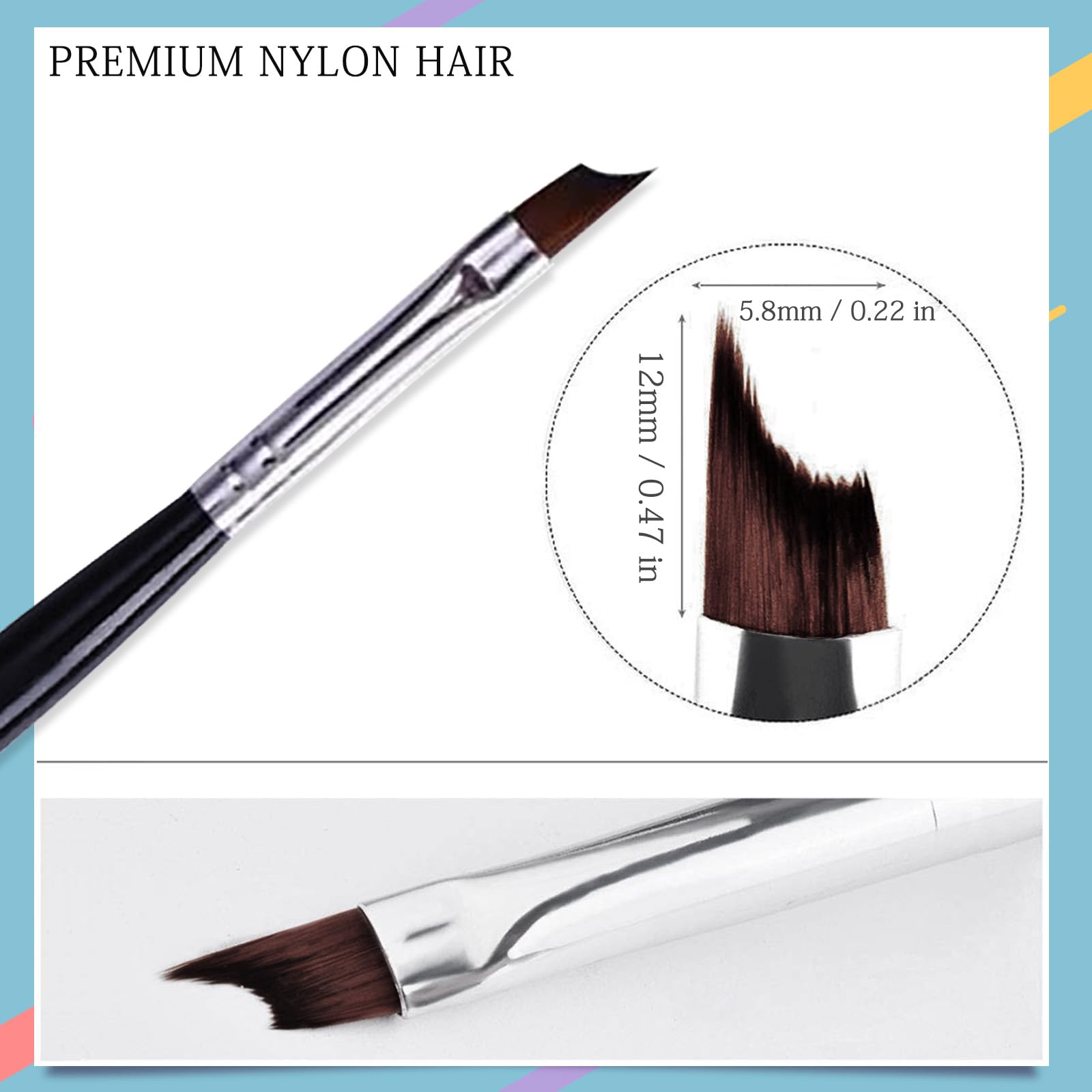 Honey Joy nylon hair delivers smooth gel application on nails.