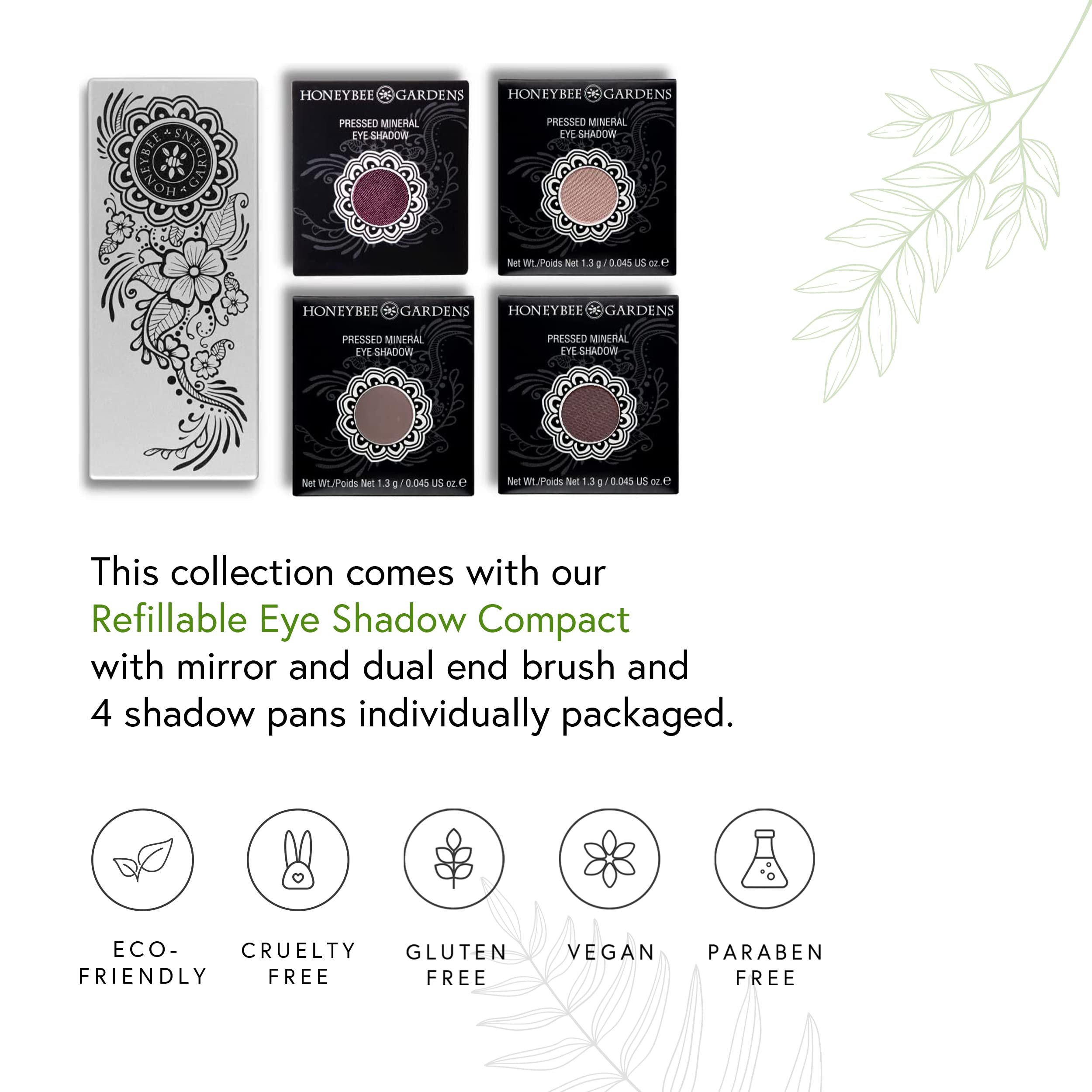 Honeybee Gardens Amethyst Glow refillable compact supports sustainable beauty choices
