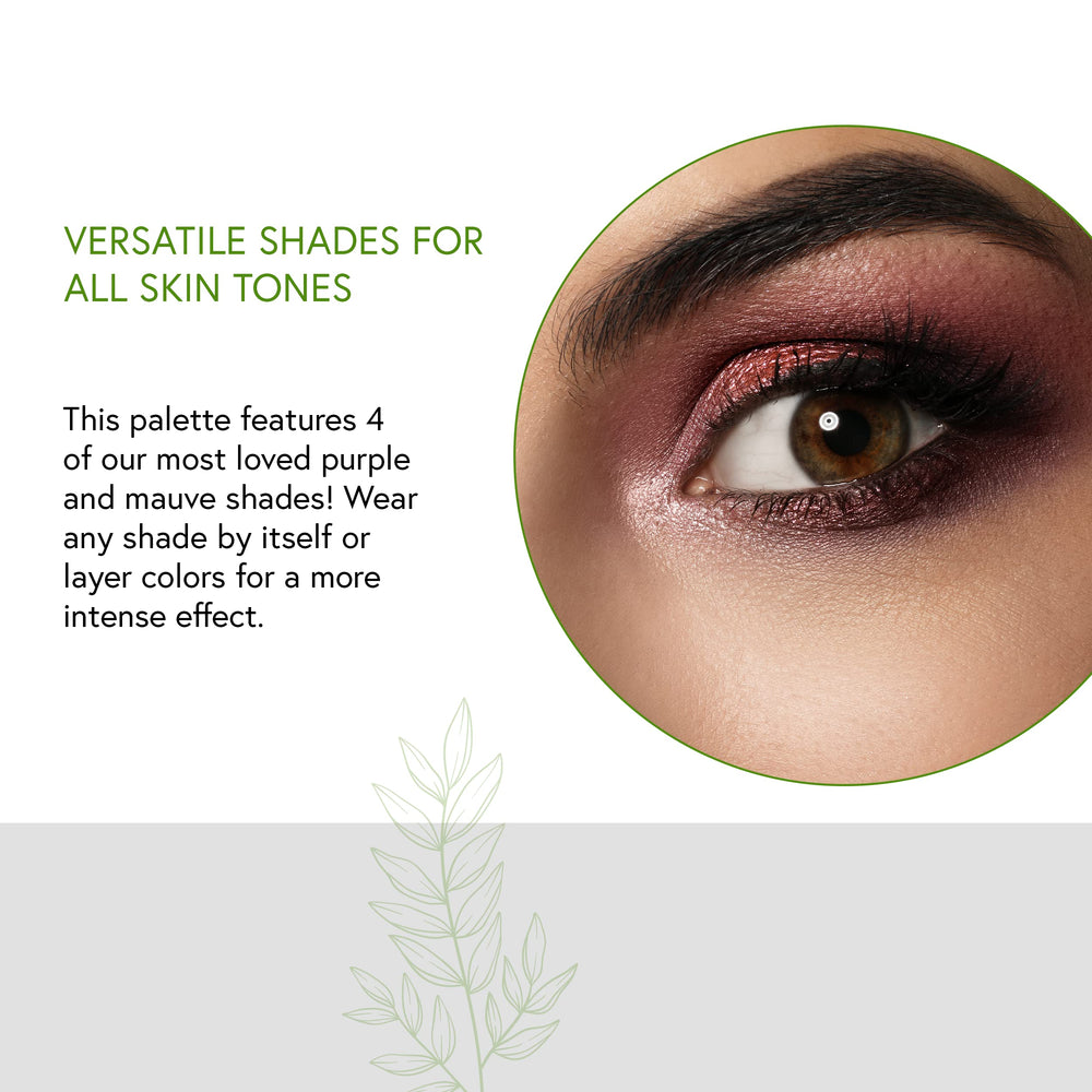 Honeybee Gardens Amethyst Glow swatches on skin show pigment and silky texture