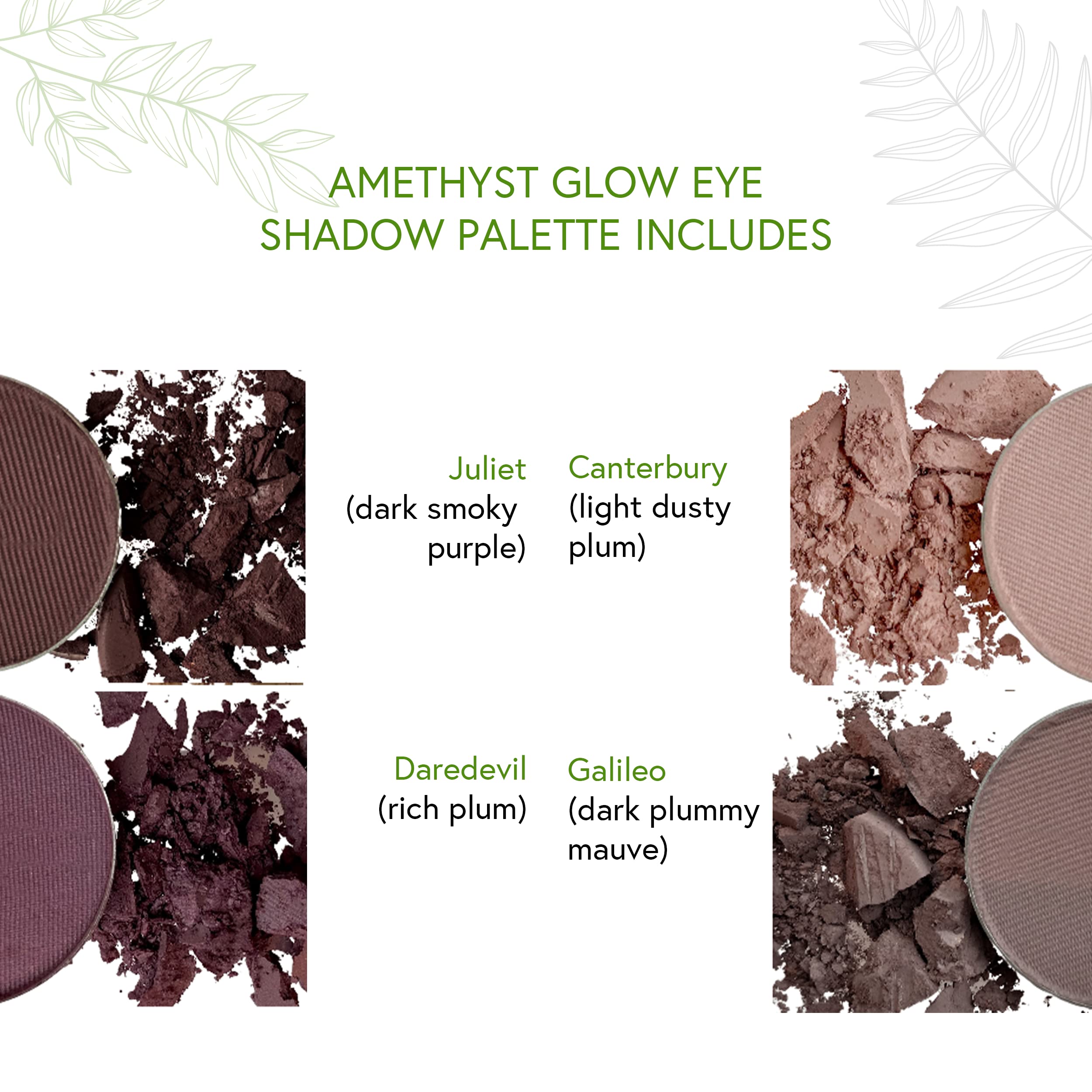 Honeybee Gardens Amethyst Glow talc-free vegan and gluten-free formula ideal for sensitive eyes