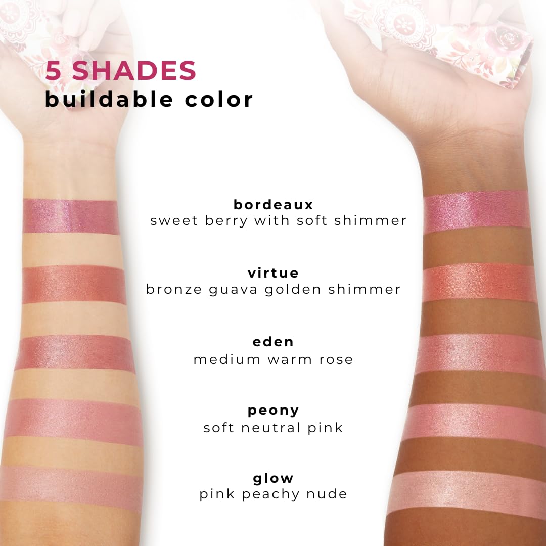 Honeybee Gardens Color Within Reach Eden cheek swirl demonstrates natural glow
