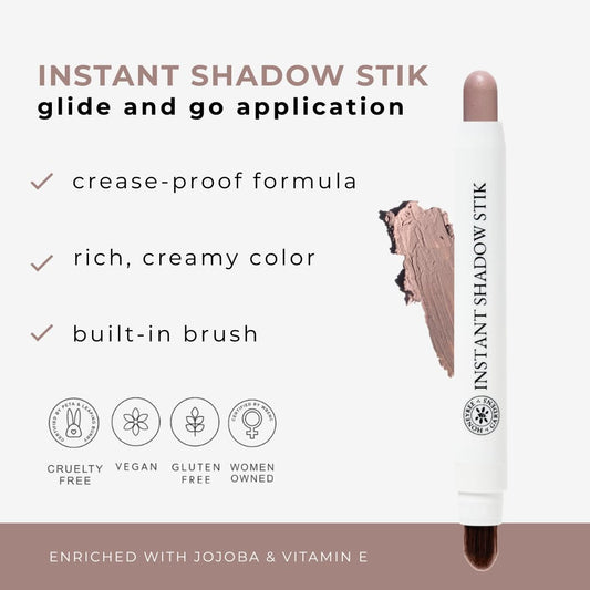 Honeybee Gardens Instant Shadow Stik built-in brush enables quick, precise blending.