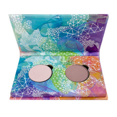 Honeybee Gardens Mini Skinny Duo Canterbury compact open, travel-friendly everyday eye looks.