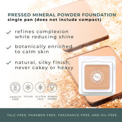 Honeybee Gardens pressed mineral foundation refill swatches display Neutral Light shade