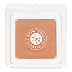 Honeybee Gardens pressed mineral foundation refill in Montego warm tan for on-the-go coverage.