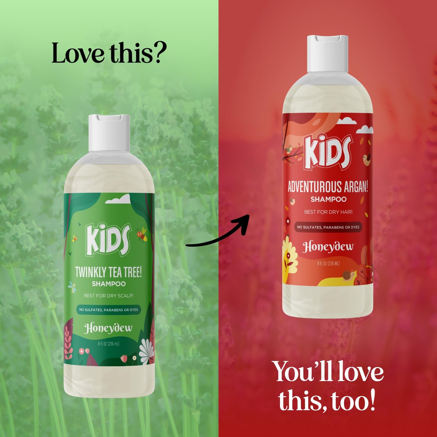 Honeydew Application on child hair demonstrates easy cleansing.